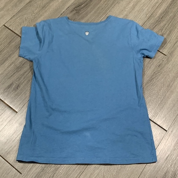 Life is Good Cadet Blue Happy Daisy Screen Print Short Sleeve Tee size S - Picture 8 of 10